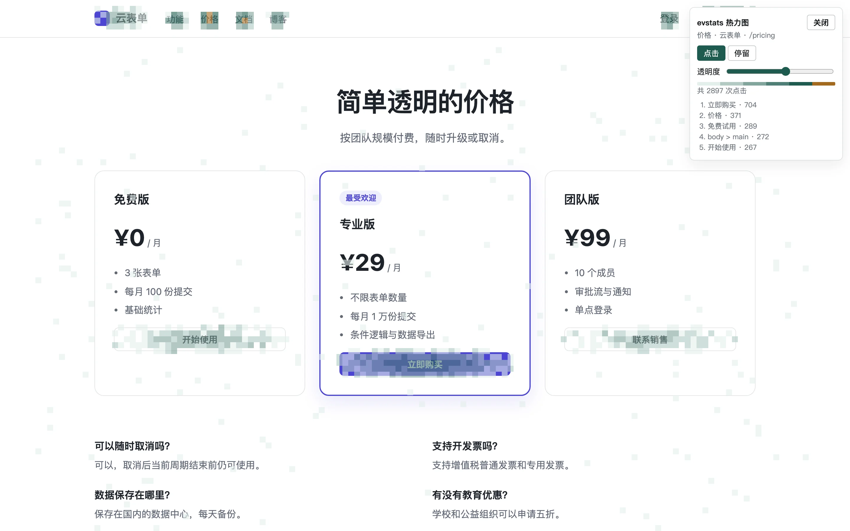 热力图叠加在真实页面上